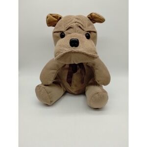 Kellytoy Beanpals Brown Puppy Dog Plush Stuffed Animal Toy Sitting 10" Bulldog